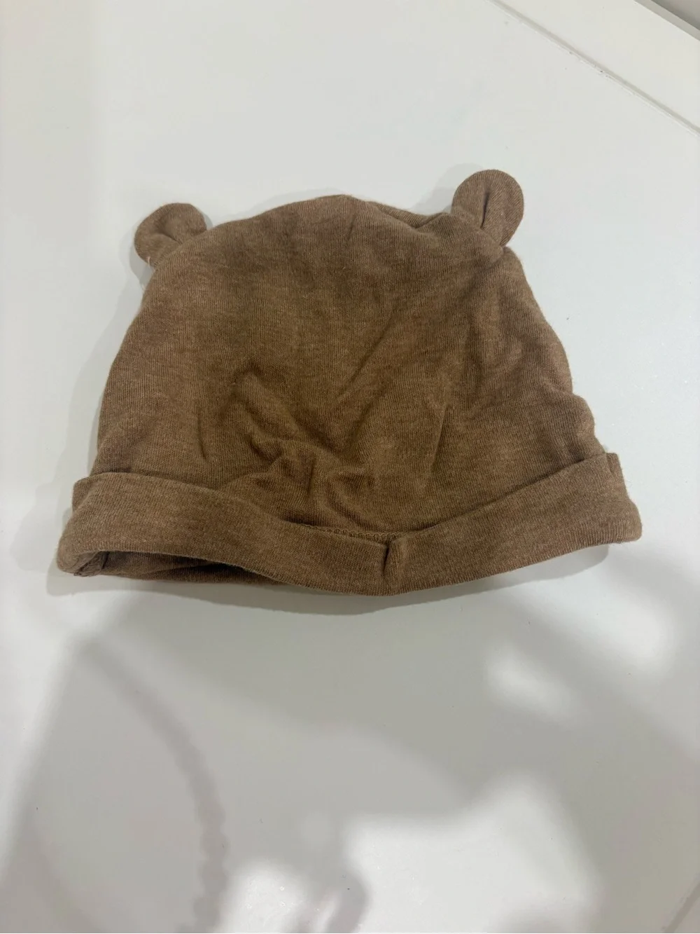 Cozy Brown Bear-Ear Knit Hat for Kids